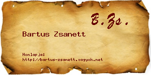 Bartus Zsanett névjegykártya